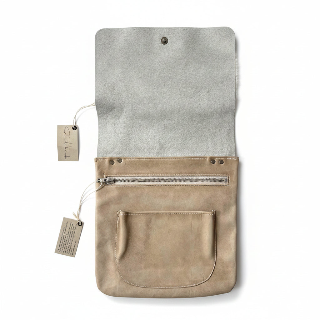 Vinette-MS leather-Natural cowhide natural messenger bag