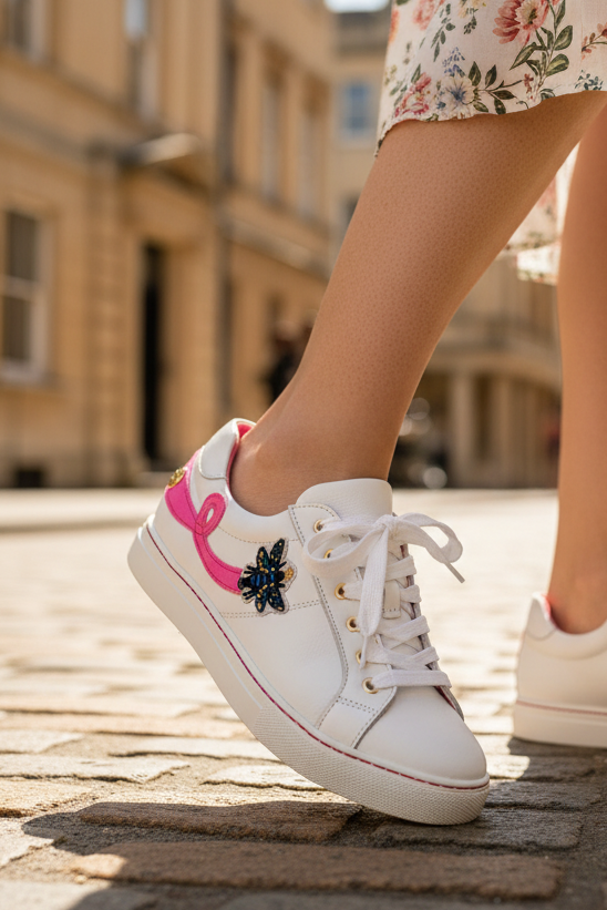 Miel White B-Line sneaker