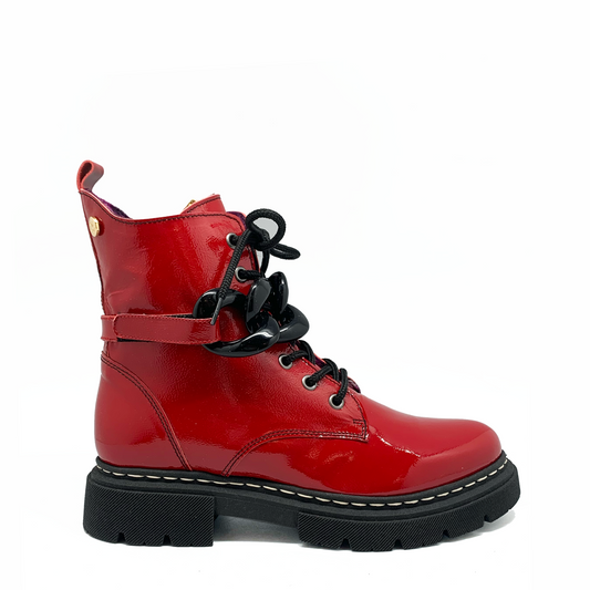 Paris - Red Patent ankle boot