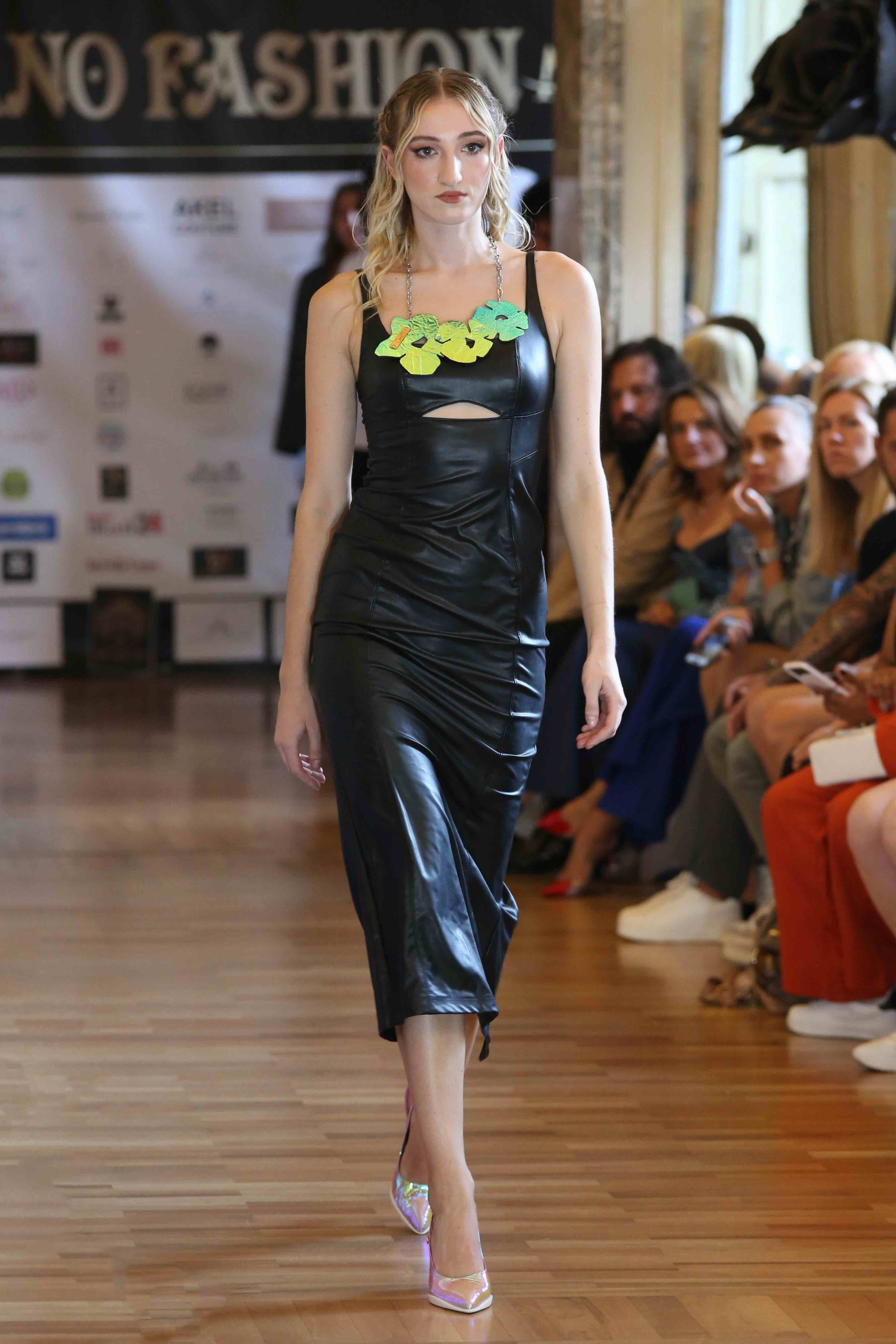 Pimento- pink nude foil sling back - Chanii B