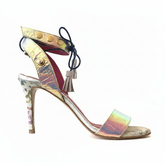 Rockin pink foil open toe- Pre order