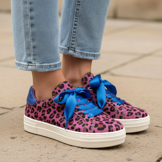 Skate - fuchsia leopard sneaker- NEW
