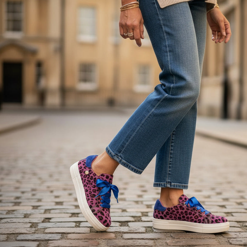 Skate - fuchsia leopard sneaker- NEW