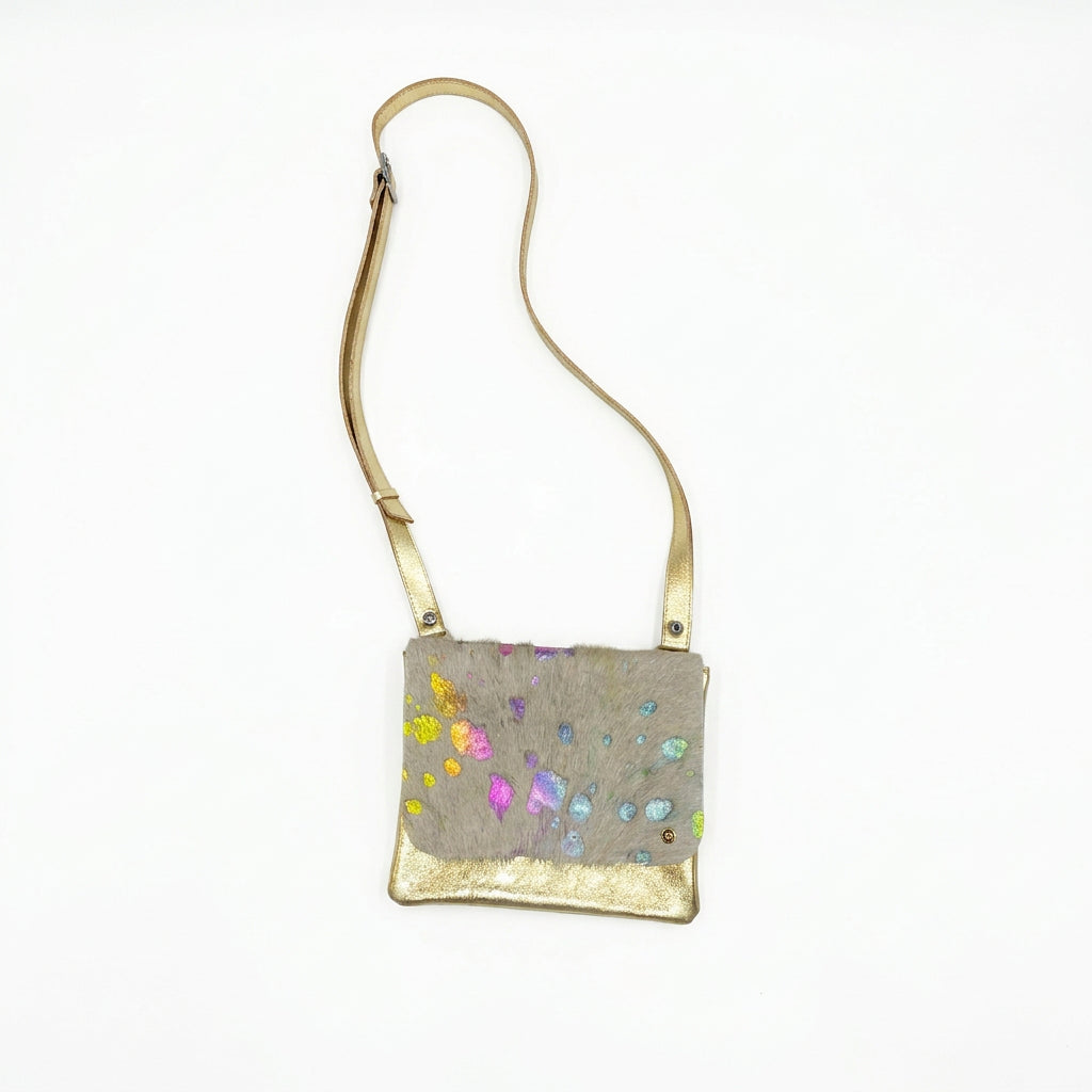 Vino- Petit sac bandoulière White rainbow- Précommande