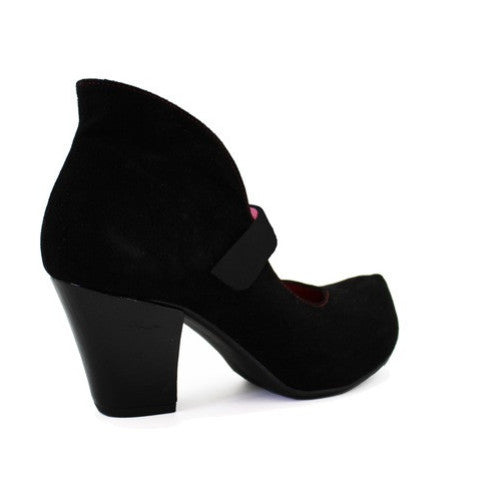 Stylo - Black Suede bar shoe