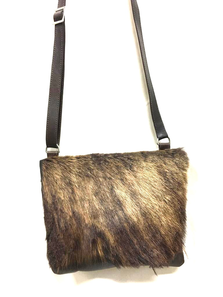 Fur-small BROWN- fur handbag- exclusive online