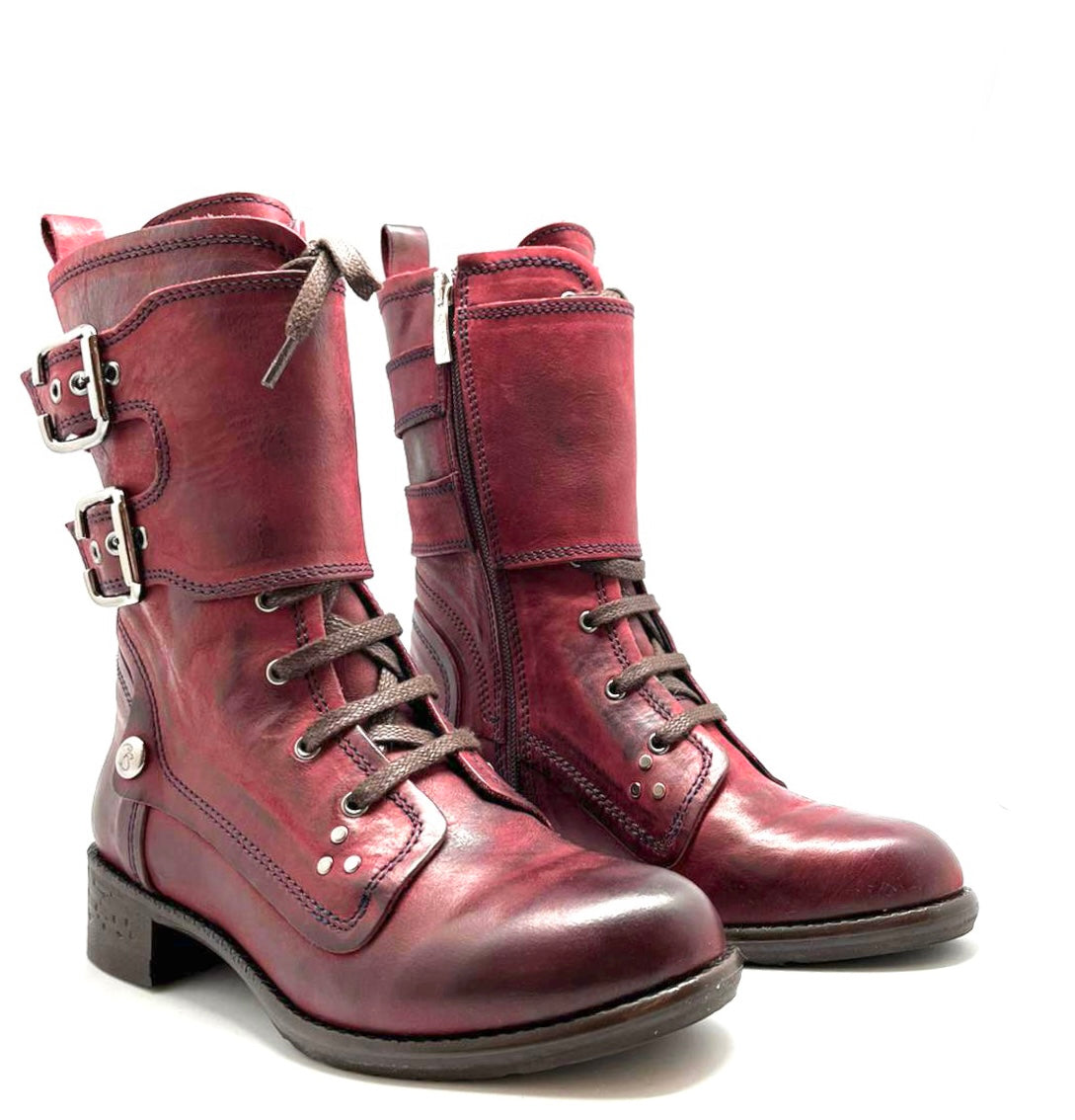 Bon Amie -lace up ankle boot Wine/Navy