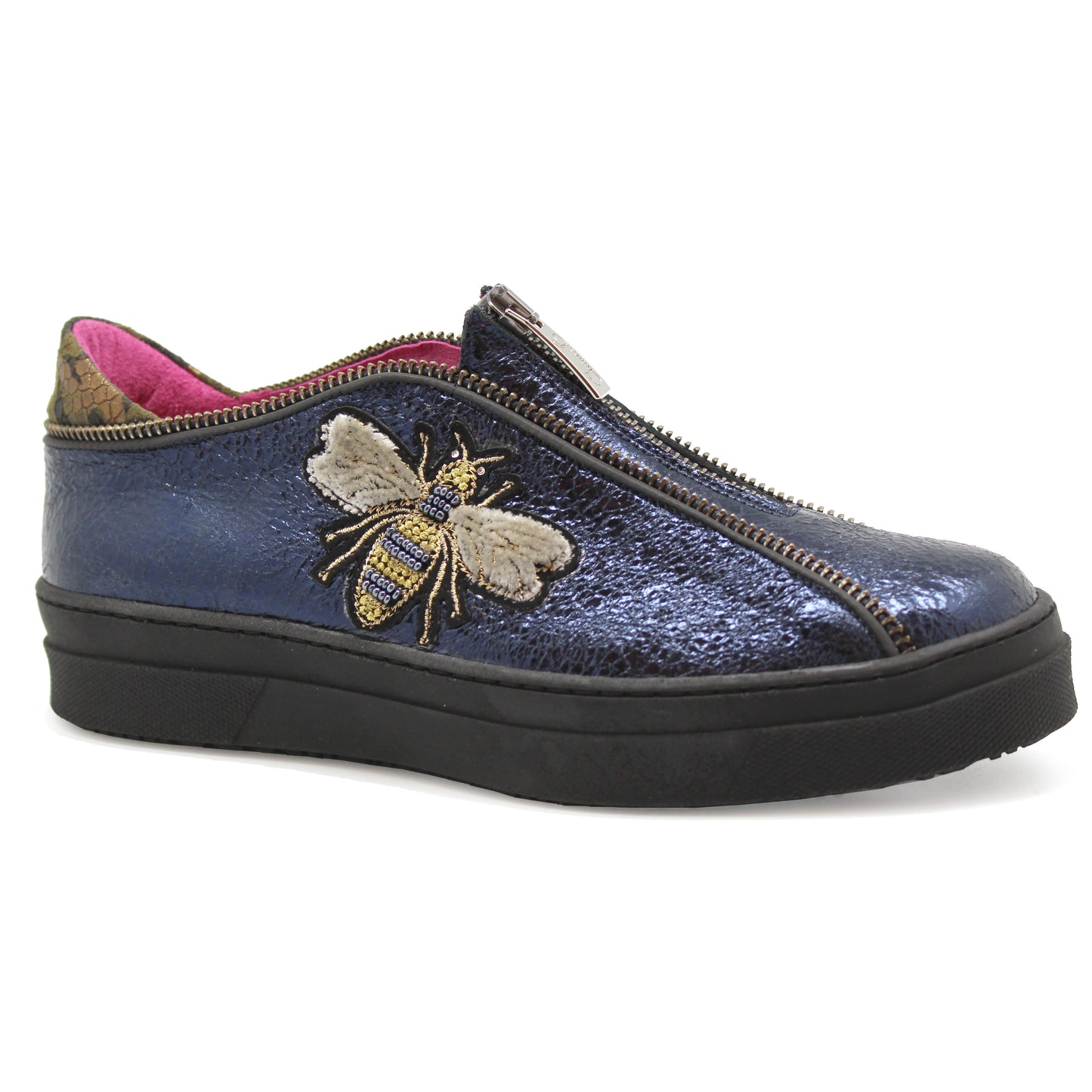 Royal Blue Bee Designer Shoes for Ladies in the UK