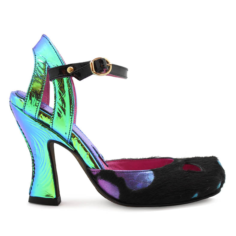 Bec - Black Rainbow Unicorn High heel shoe