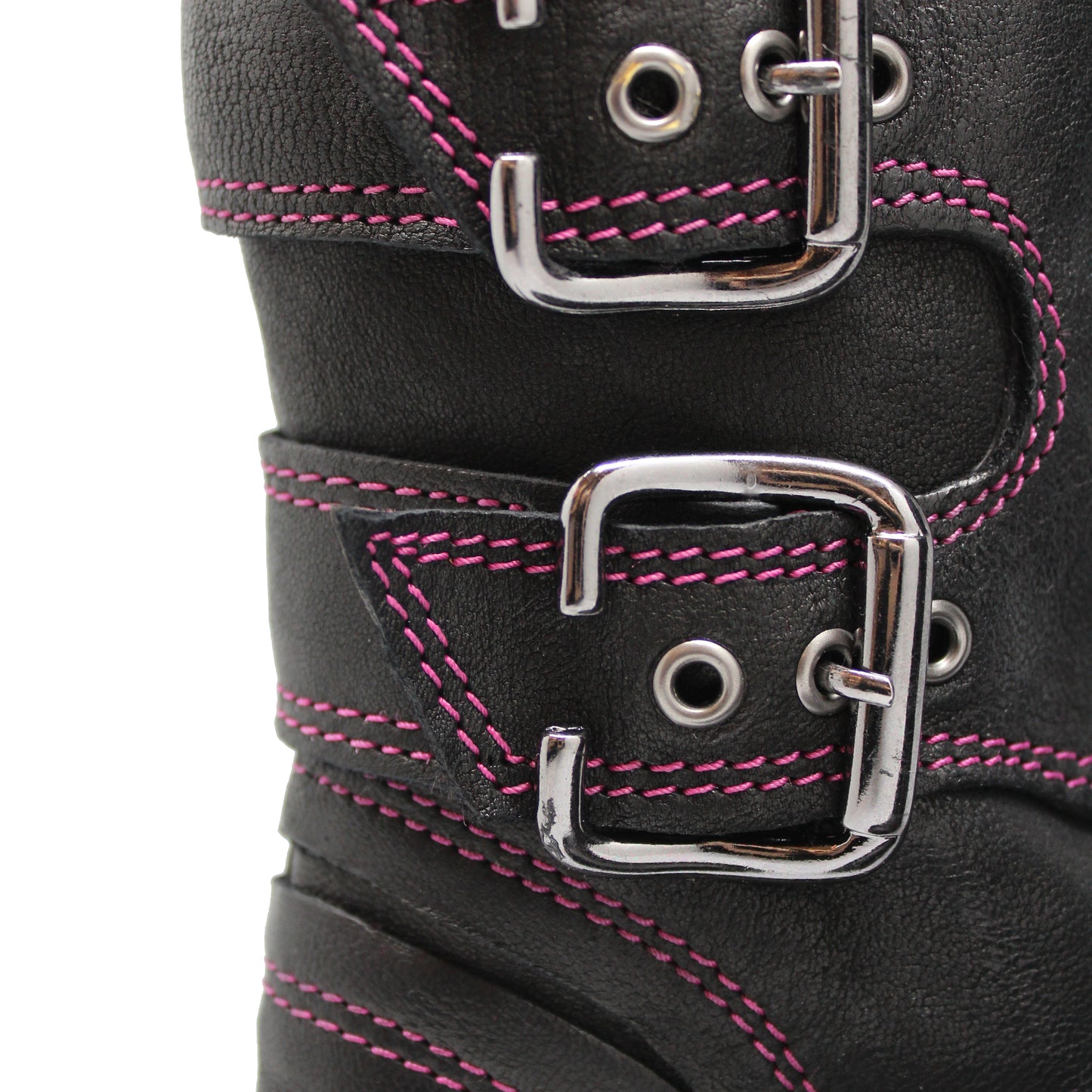 Bon Amie -Lace up ankle boot- Black Fuchsia