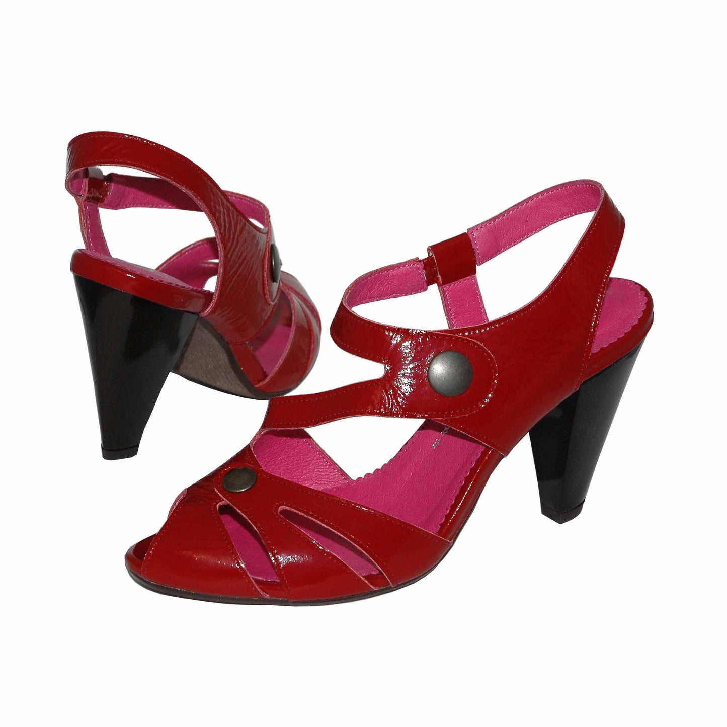 Chardonnay - Red Patent open toe shoe- LAST PAIR 40!