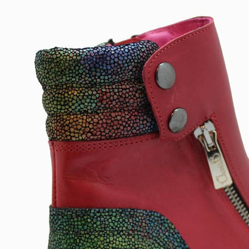 Chat -Red Multi ankle boot