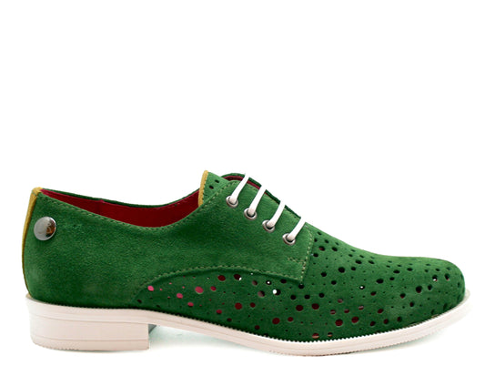 Cordon - Green Suede lace up shoe