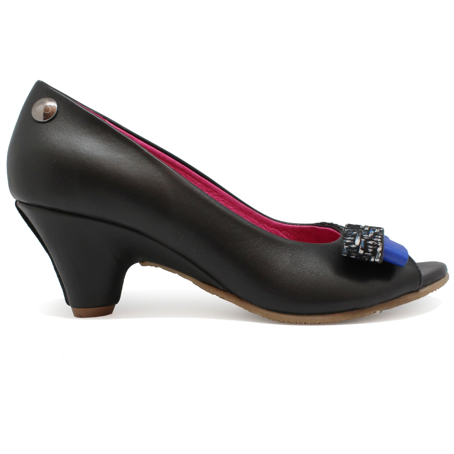 Frise - Black Blue open toe shoe- sizes 36 and 41 left!