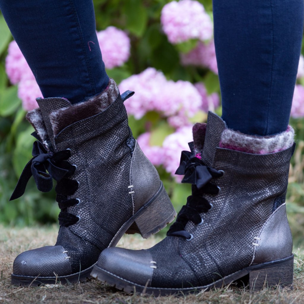 Pewter combat store boots