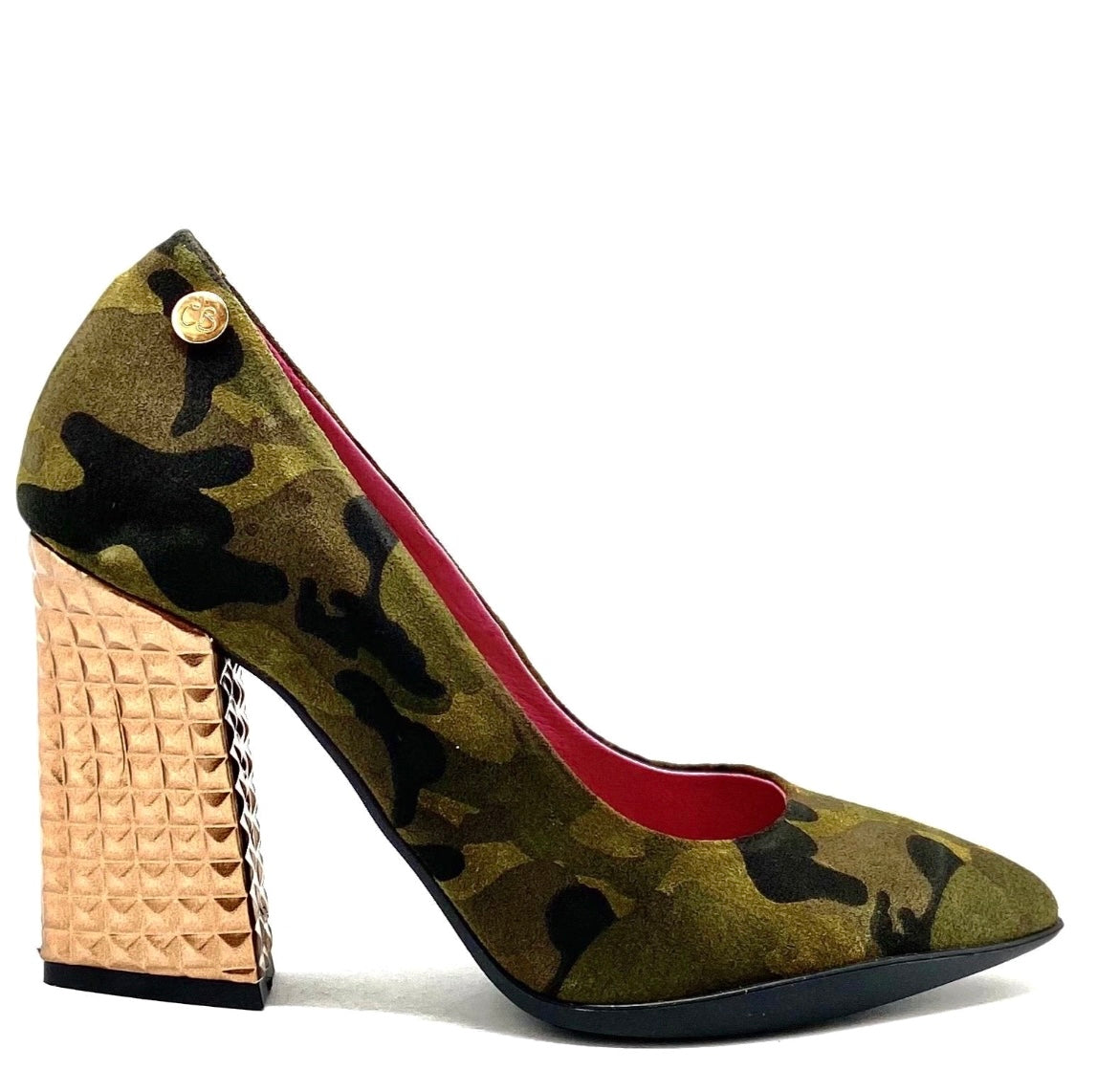 Pailette- Army Gold- High heel shoe