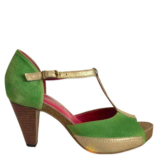 Soliel- Lime Green/Gold-LAST PAIR 36!