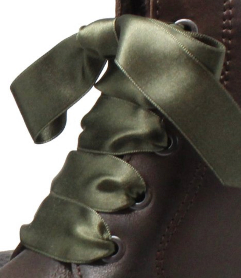 Satin Laces -Army green