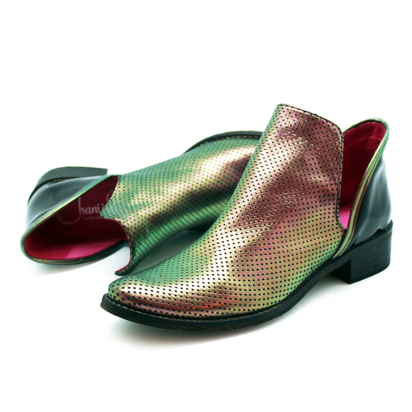 Zippette - Iridescent ankle boot
