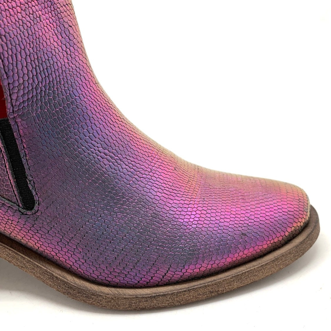 Zane - Iridescent purple ankle boot