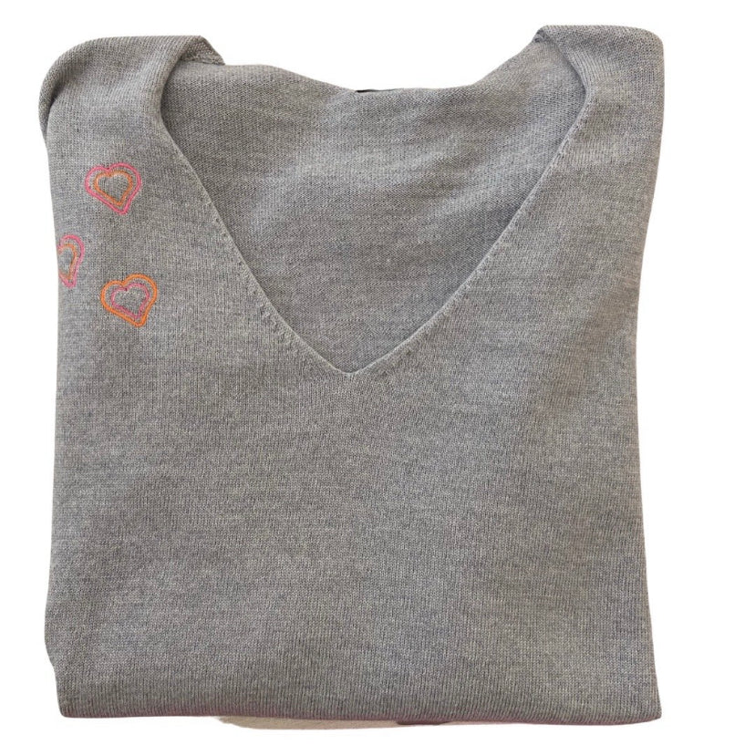 Sweater- Gray-Italian marino wool