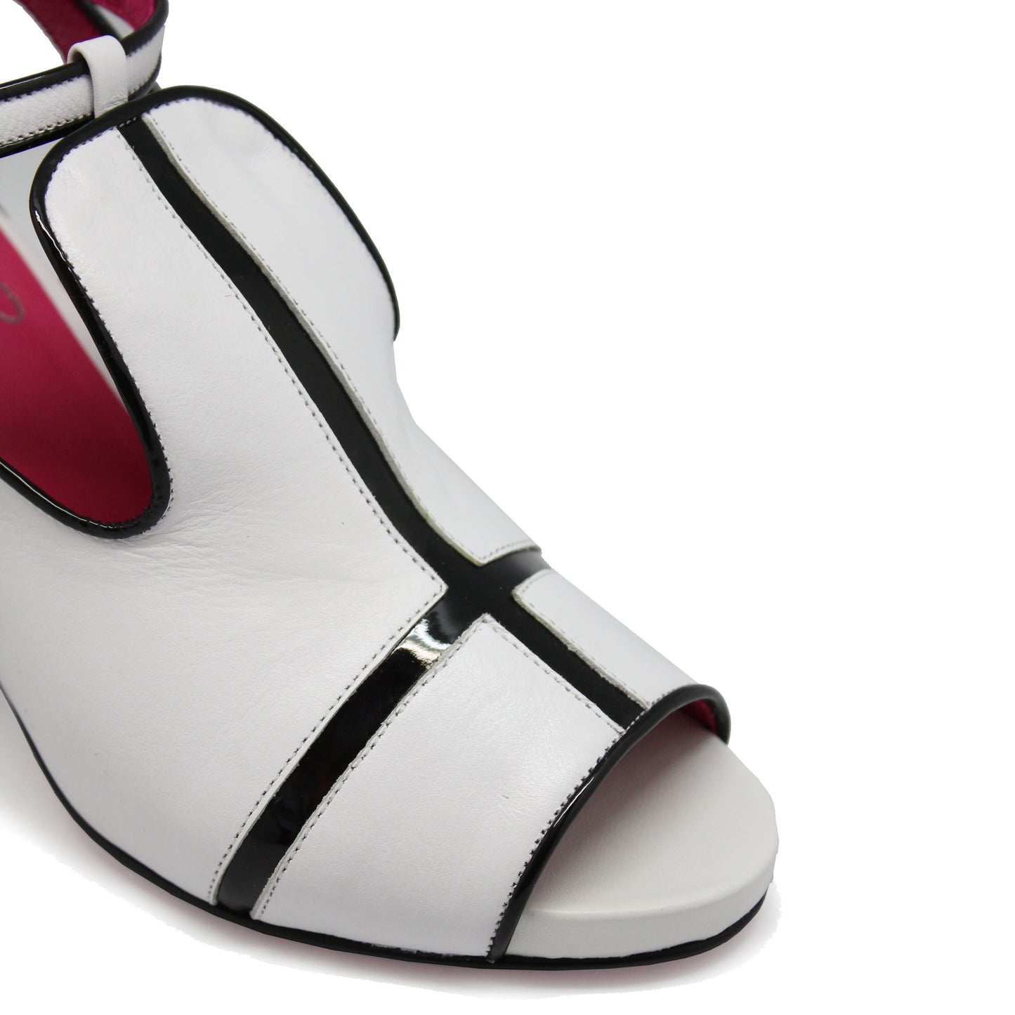 Nuages - White/Black Platform heel