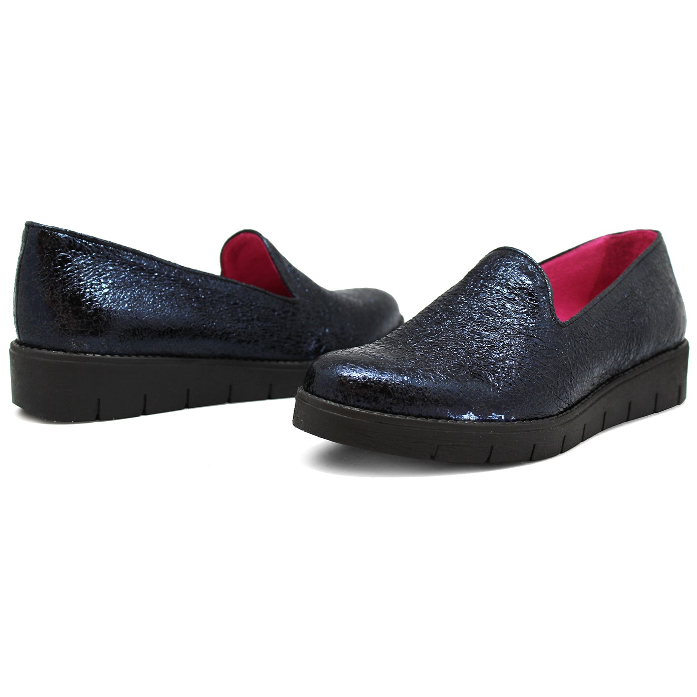 Oro - Navy blue slip on shoe-last pair 39