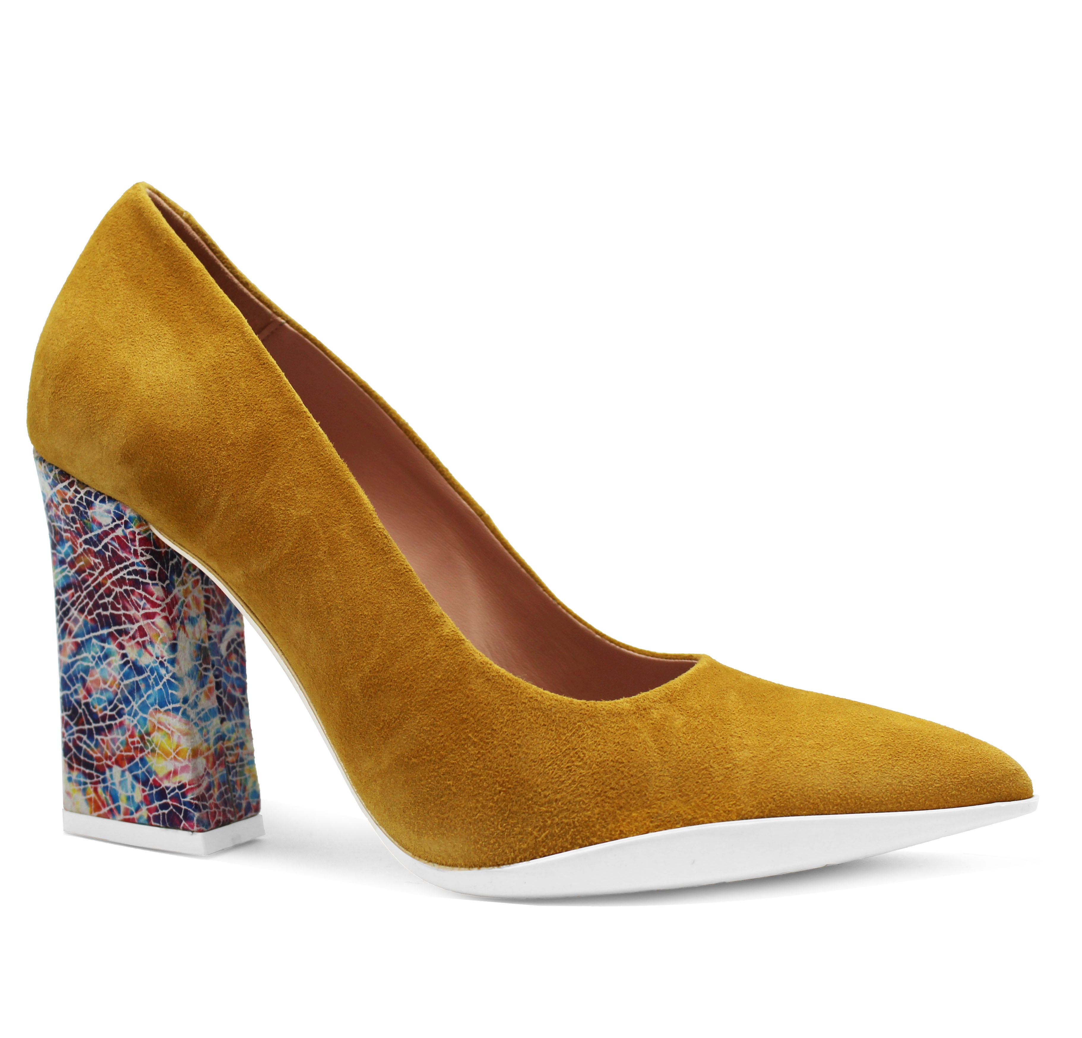 Mustard high hotsell heel shoes