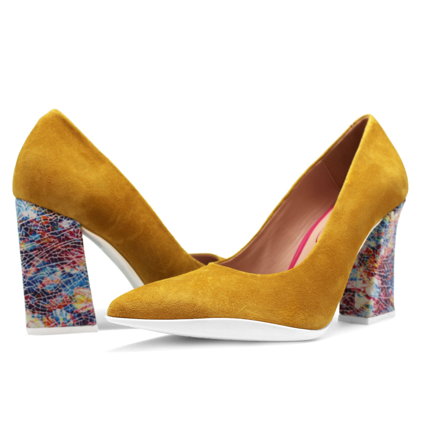 Pailette - Mustard Yellow High heel shoe