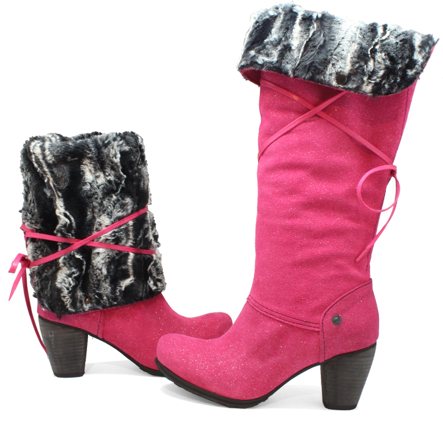 Pulpeux  Fuchsia suede long leg boot- Last pairs  37 AND 38!