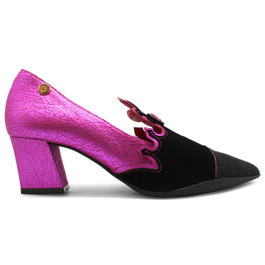 Royal - Black Fuchsia low heel shoe