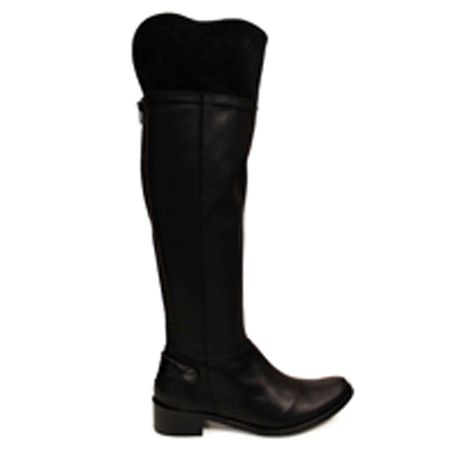 St Germaine - Black Leather long leg boot