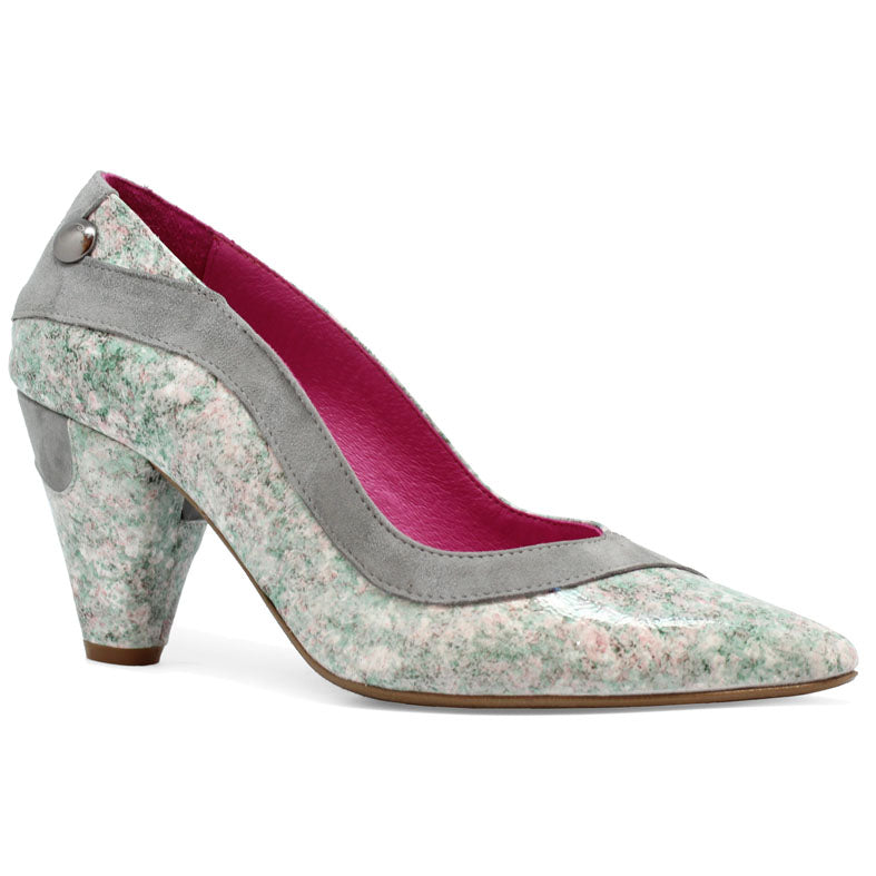 Salon - Grey/Pink- medium heel shoe