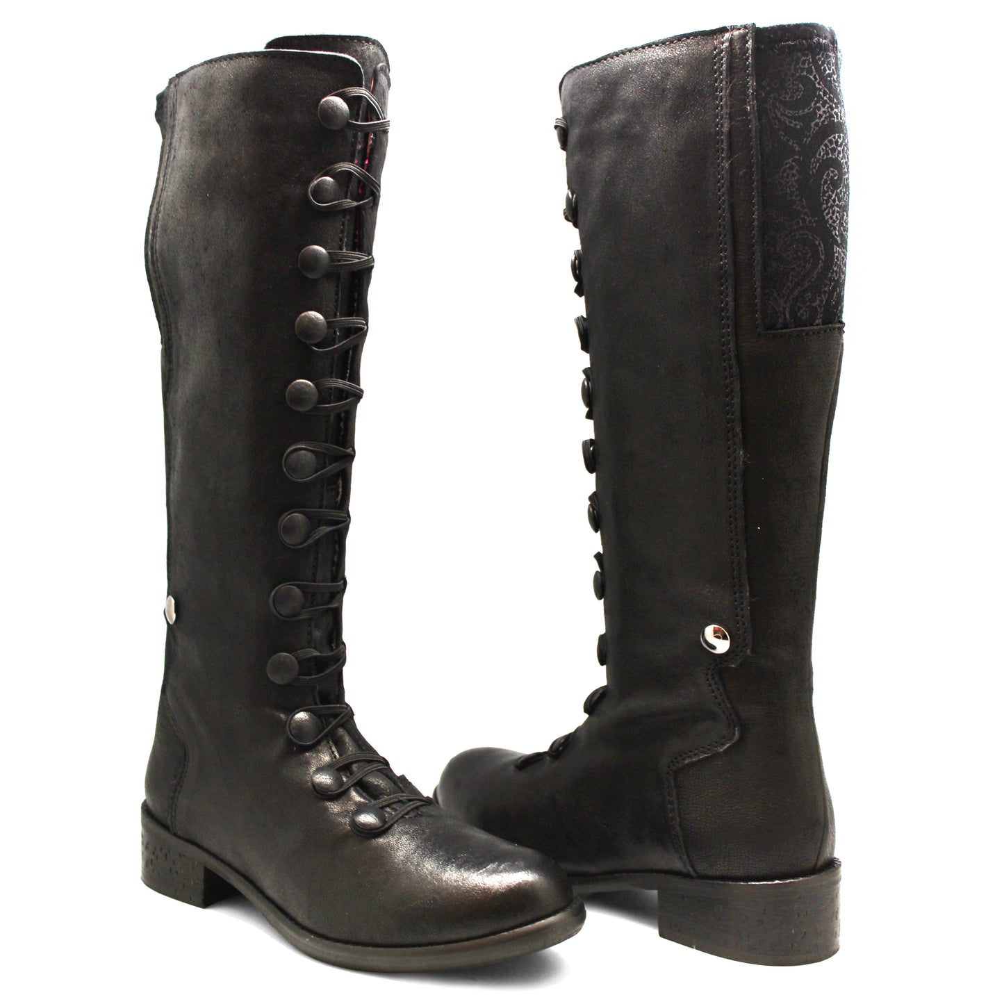 Velvet Black long leg boot- LAST PAIRS 36 and 37