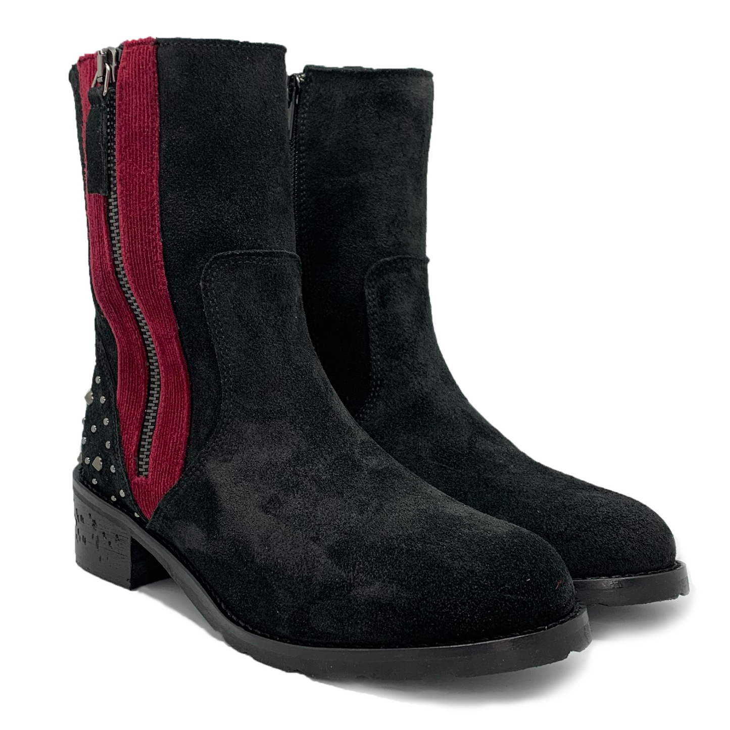 Mes Amie - Black- wine ankle boot