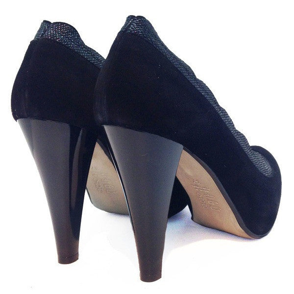 Beaucoup- Black Suede platform heel -last pair 37