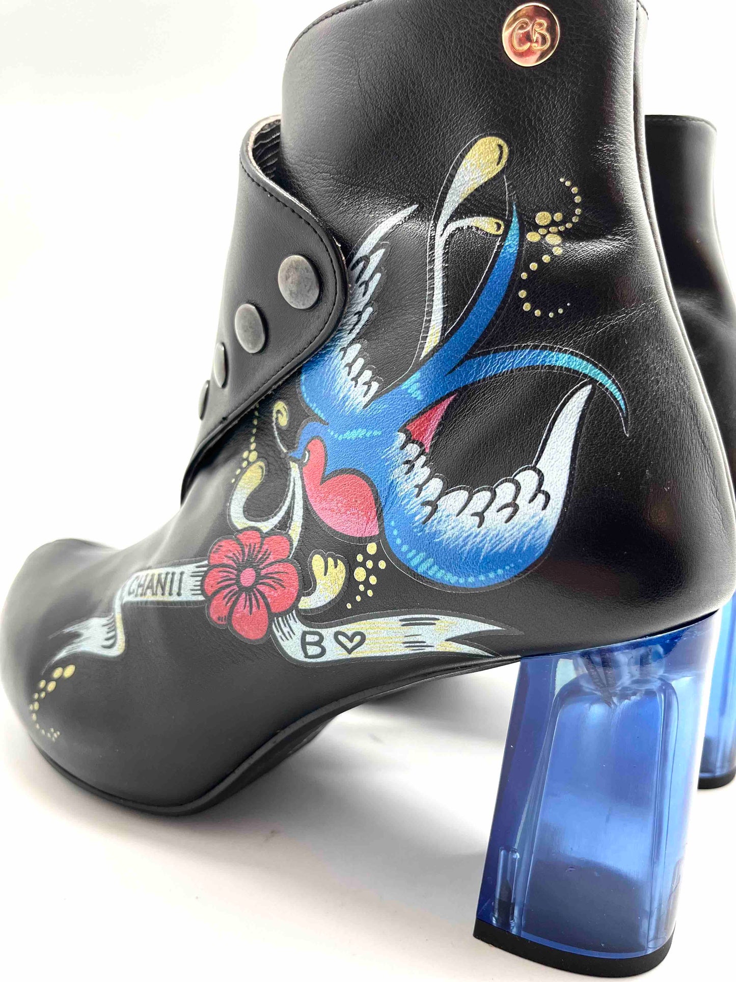 Carpe Diem- Black Tattoo ankle boot- limited Edition