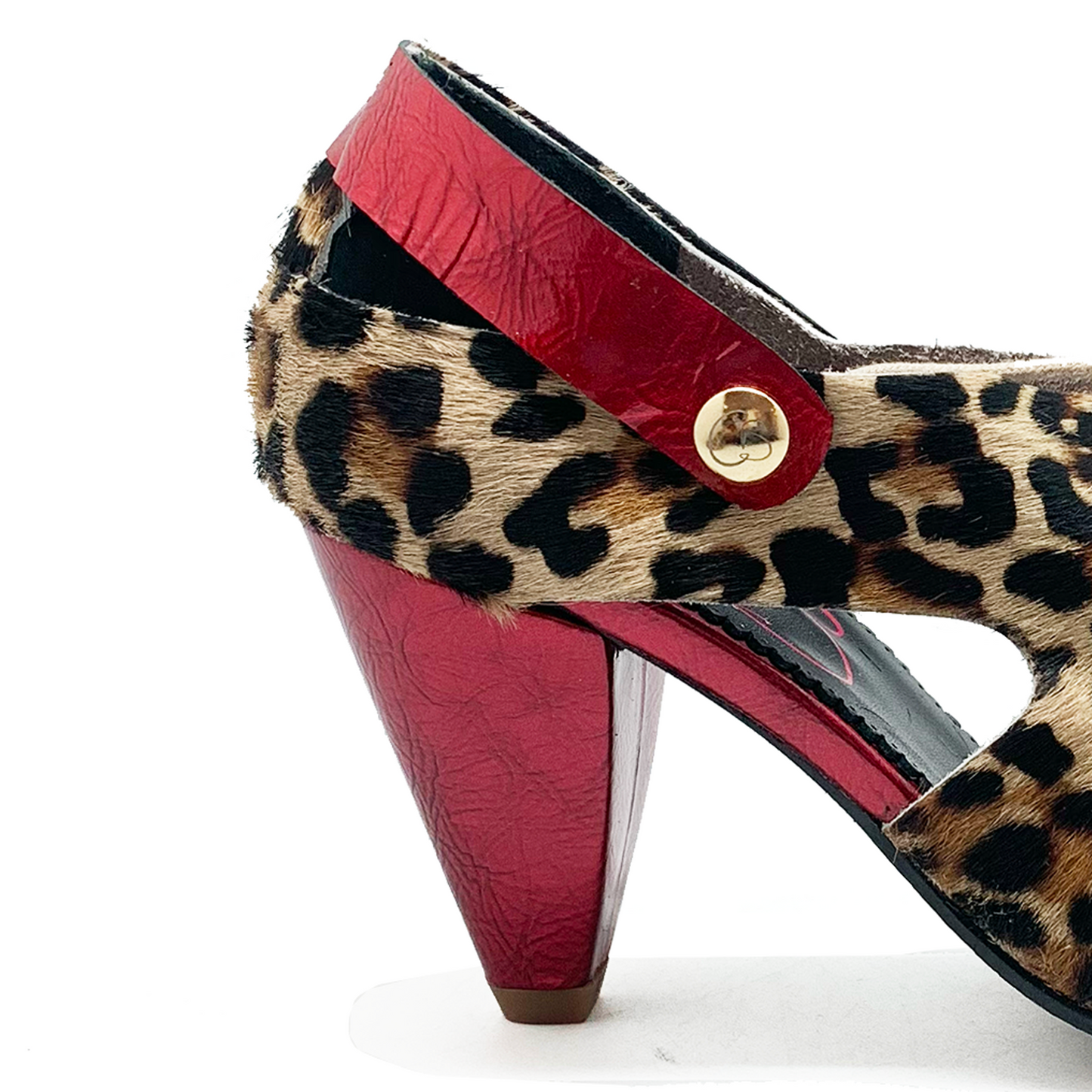 Coco-Leopard/Red heel sandal
