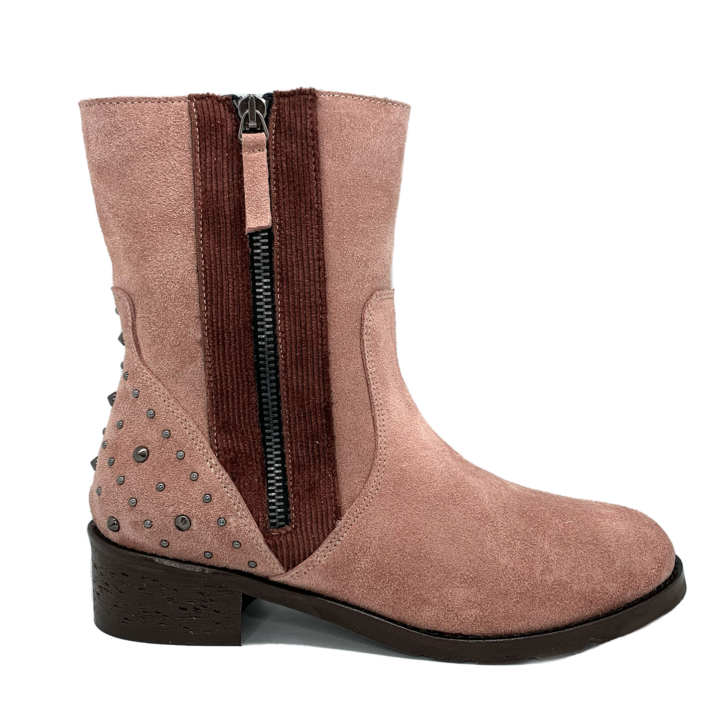 A pair of Designer Boots named Mes Amie Blush, brown ankle boot