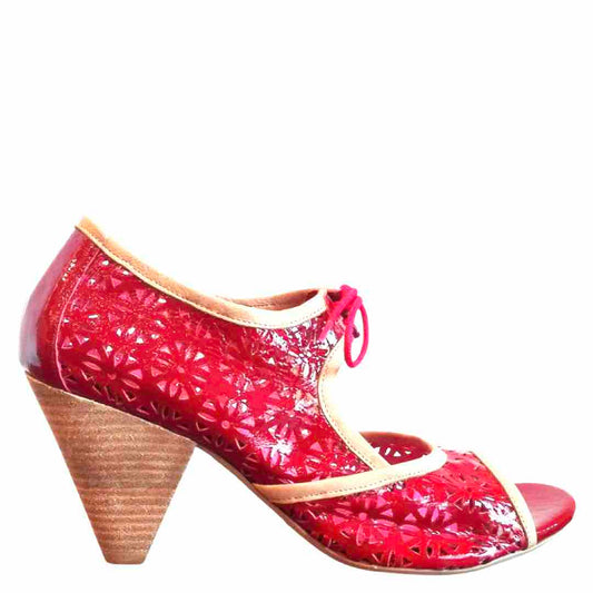 Gateau-red patent lace dress shoe Last pairs 40 and 41