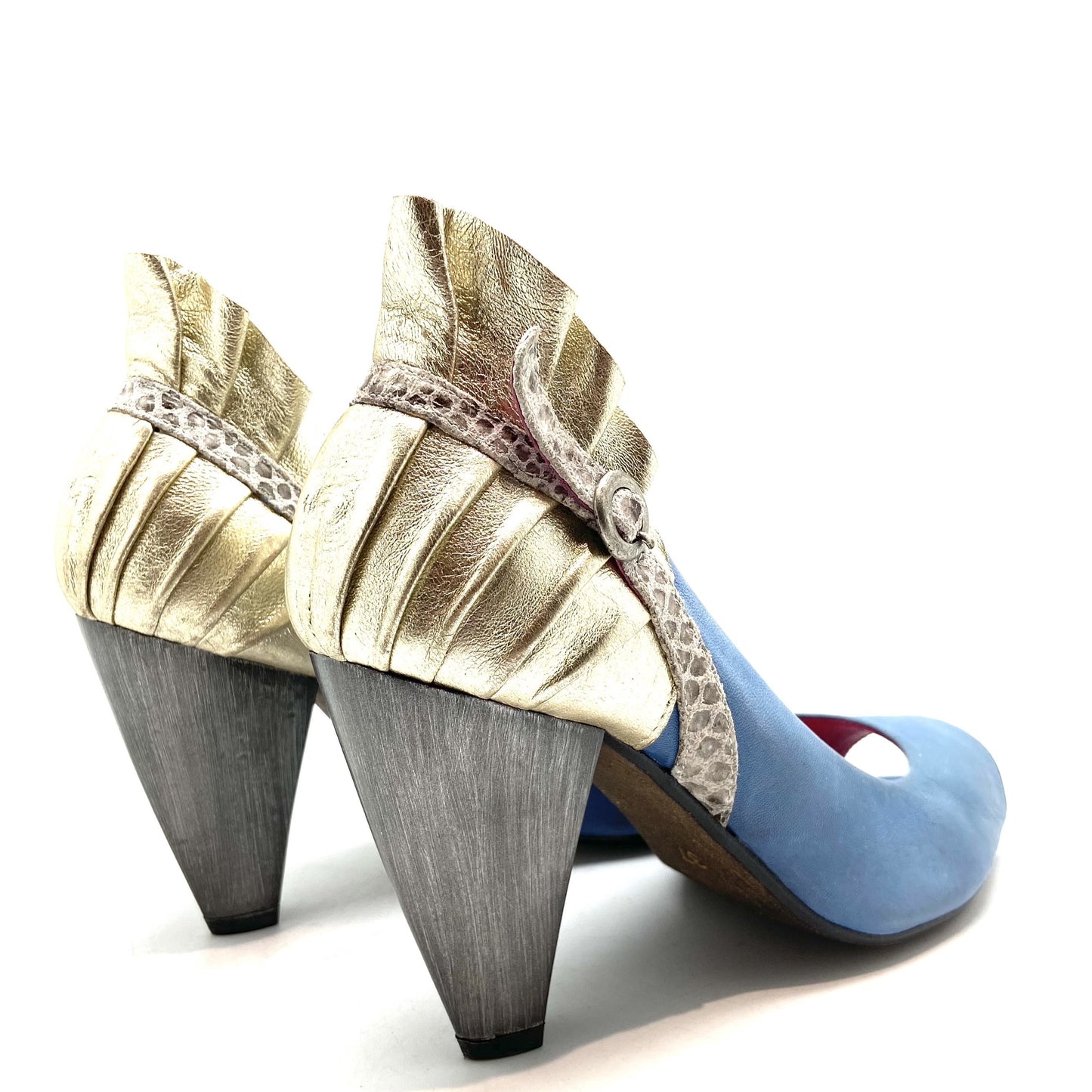 Rosert-Blue open toe heel shoe Last pair 37!