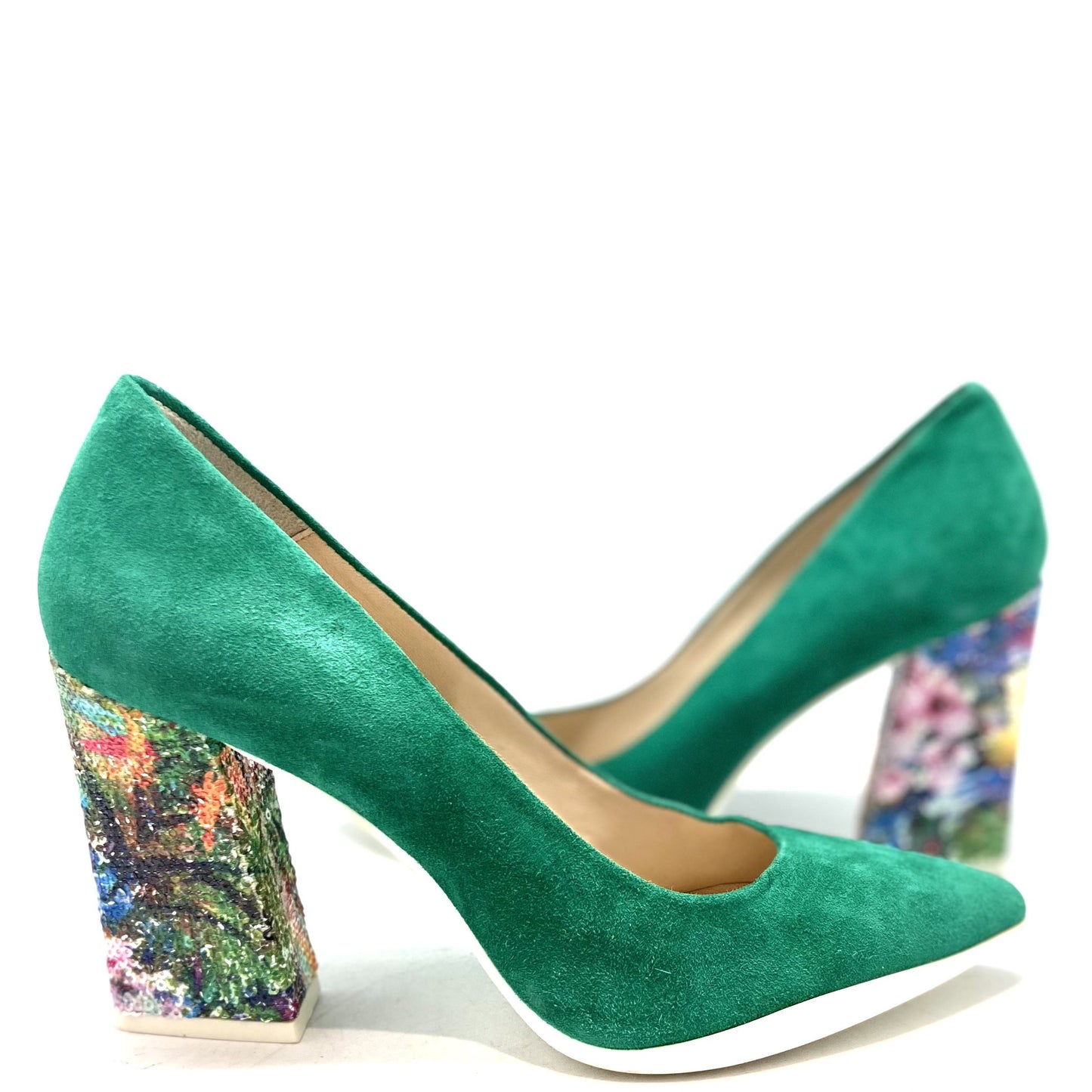 Pailette - Kelly Green high heel shoe