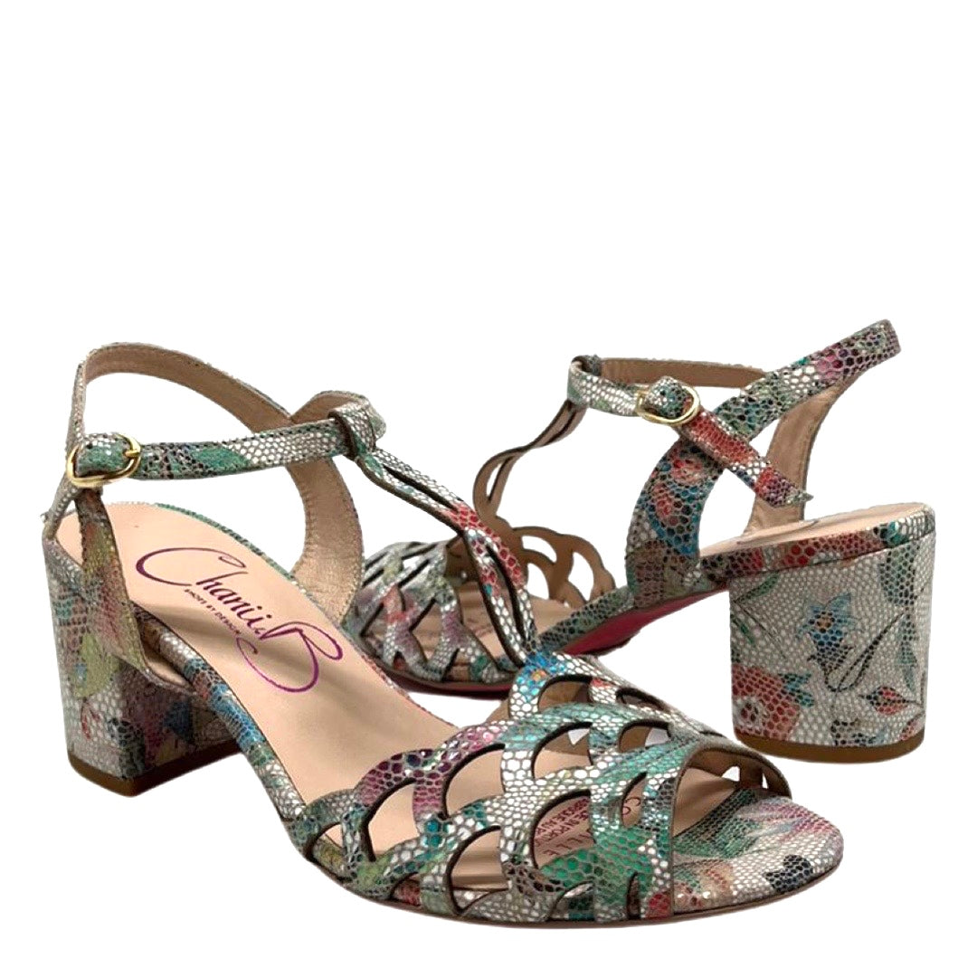 Coquille Natural multi- block heel sandals sizes 36, 37 and 40!
