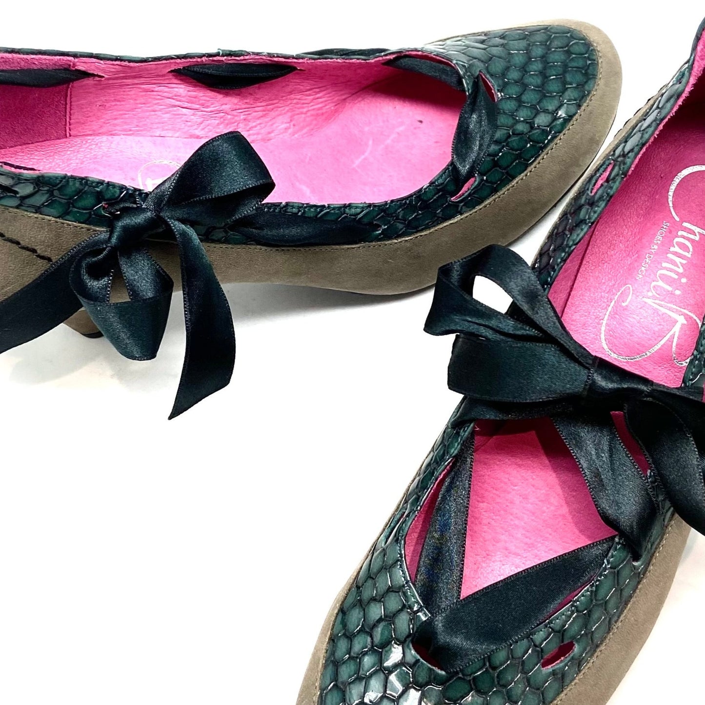 Treat -Grey teal low heel shoe- last pair 37