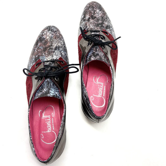 York -multi grey lace up shoe - Chanii B