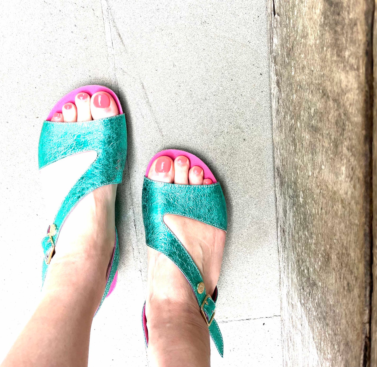 Je Ressin - Aquamarine flat sandal