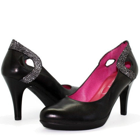 Maritus - black leather high heel