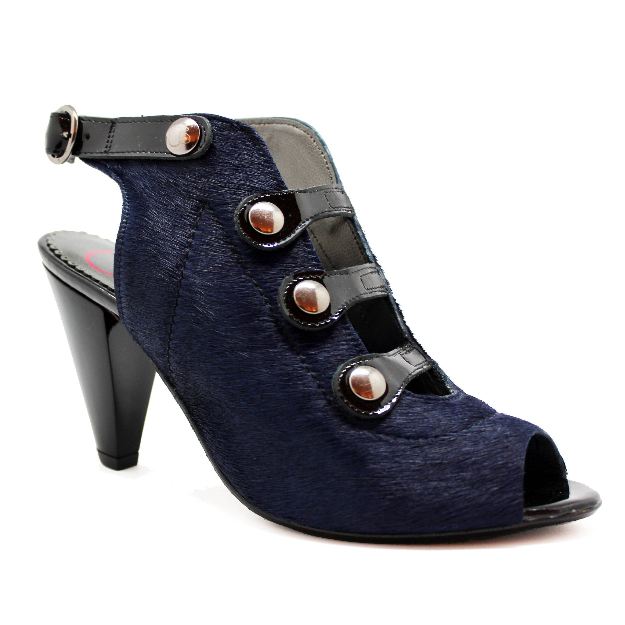 Navy open 2025 toe booties