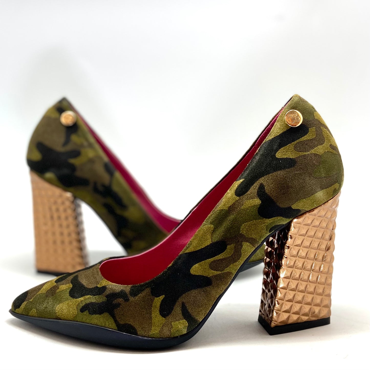 Pailette- Army Gold- High heel shoe