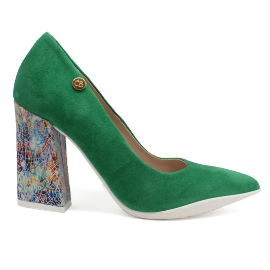 Pailette - Kelly Green high heel shoe - Chanii B